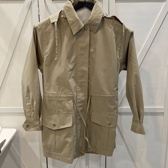 Travelsmith Women's All Weather Hooded Trench Coat In Tan Size XS - Picture 1 of 11